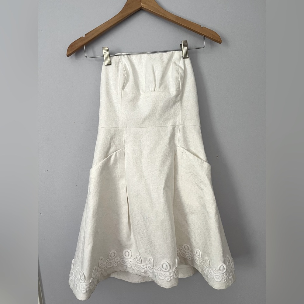 Lily Pulitzer strapless white dress
